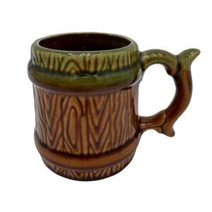 Vintage Woody Coffee Mug Barrel Wood Grain